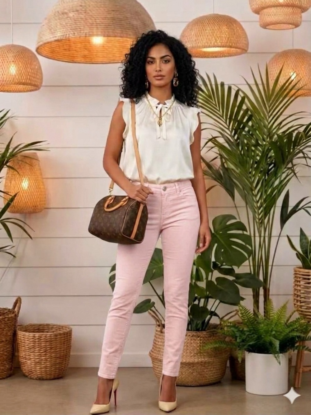 Democracy Soft Blush Pink Stretch Jeggings